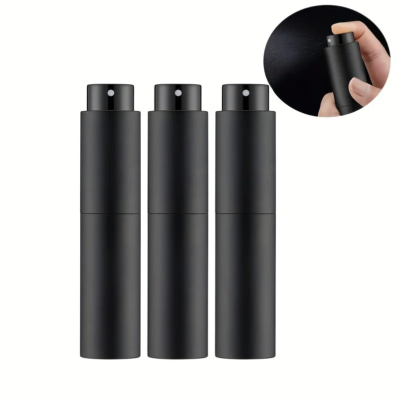 10ml Travel Perfume Sprayer, Refillable Cologne Container, Empty Dispenser Spray Bottle for Mini Sprayer Size (Black)