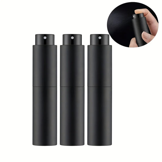 10ml Travel Perfume Sprayer, Refillable Cologne Container, Empty Dispenser Spray Bottle for Mini Sprayer Size (Black)