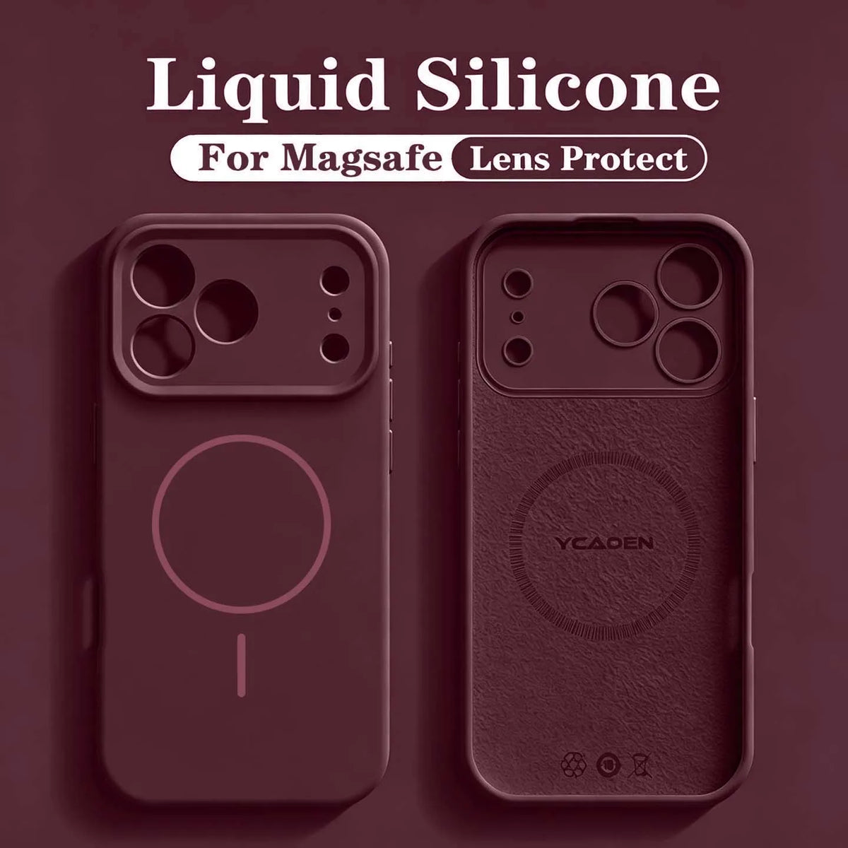 For 18 Magsafe Magnetic Wireless Charging Solid Color Soft Silicone Phone Case For iPhone 18 17 Pro Max 16 15 14 13 Bumper Cover