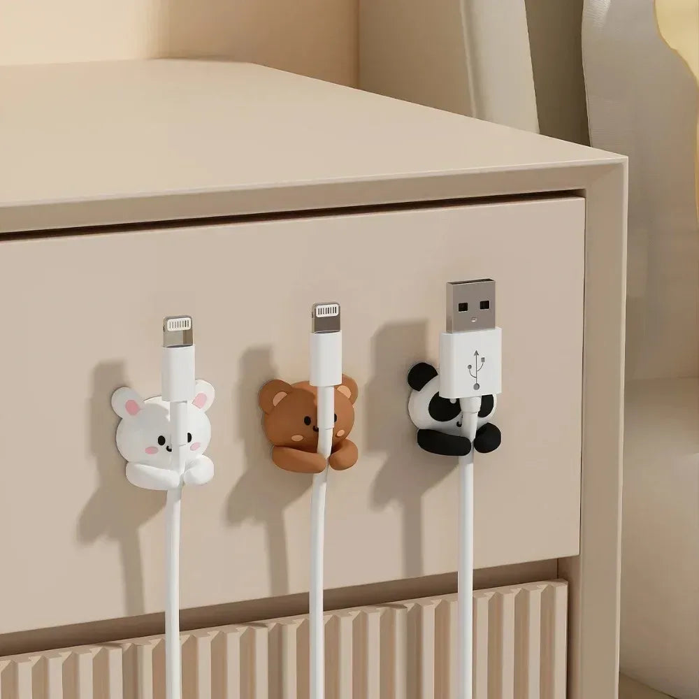 Desktop Cable Organizer Holder Winder Clips Desk Self-Adhesive Mobile Phone Data Cable Management Wire Cord Holder - Urbizia