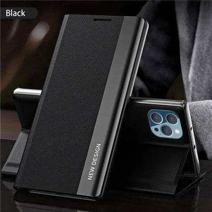 Flip Leather Bracket Case for Samsung Galaxy