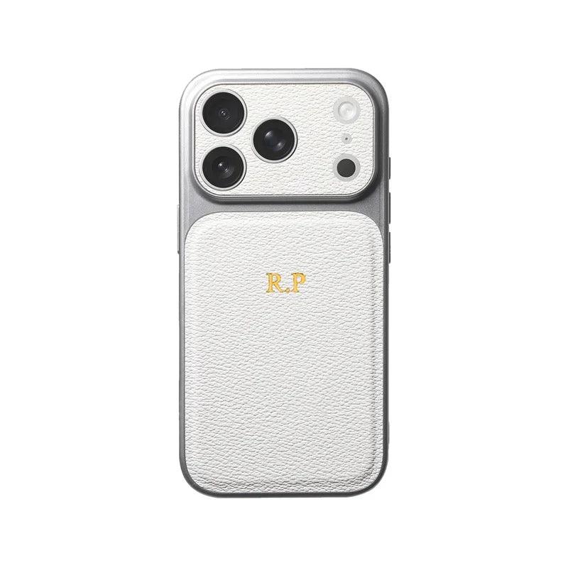 Personalized Initial Letter Leather iPhone Case