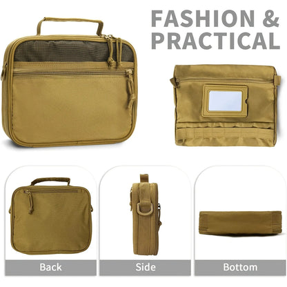1pc Men's Portable and Durable Tactical Outdoor Bag Made of Oxford Fabric, Toiletries Travel Bag for Short Trips