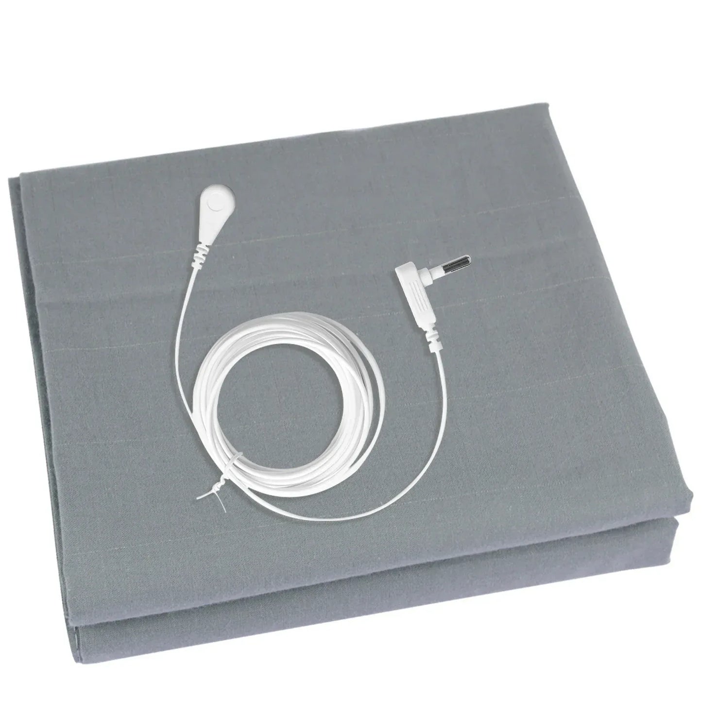 10% Silver Fiber Grounding Sheet – Organic Cotton Flat Bedsheet with Grounding Cord - Urbizia