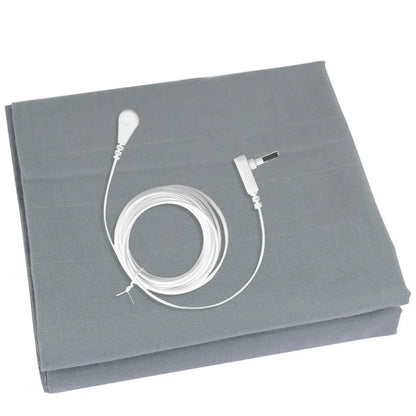 10% Silver Fiber Grounding Sheet – Organic Cotton Flat Bedsheet with Grounding Cord - Urbizia