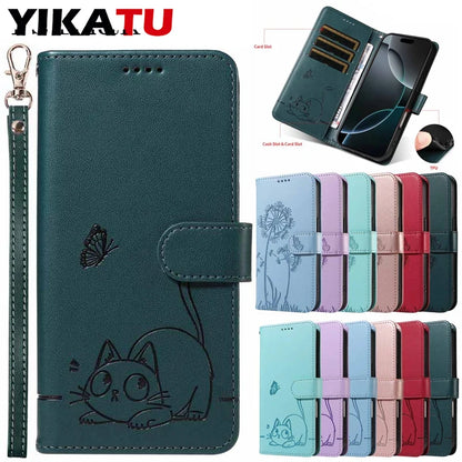 Wallet Leather Case For Samsung Galaxy S25 Ultra S24 Plus A15 A25 A35 A55 A16 A26 A36 A56 S25 Edge S25+ FE 5G Flip Phone Cover