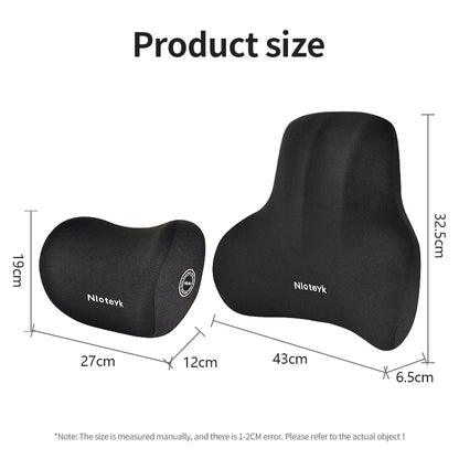 Memory Foam Car Neck Cushion Car Lumbar Support For Car Supplies Universal Neck Pillow Waist Cushion Car Seat Car Accessories