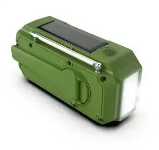 multifunctional solar hand crank dynamo charging AM FM Radio with torch.SOS alarm, outdoor camping Hike emergency power bank - Urbizia