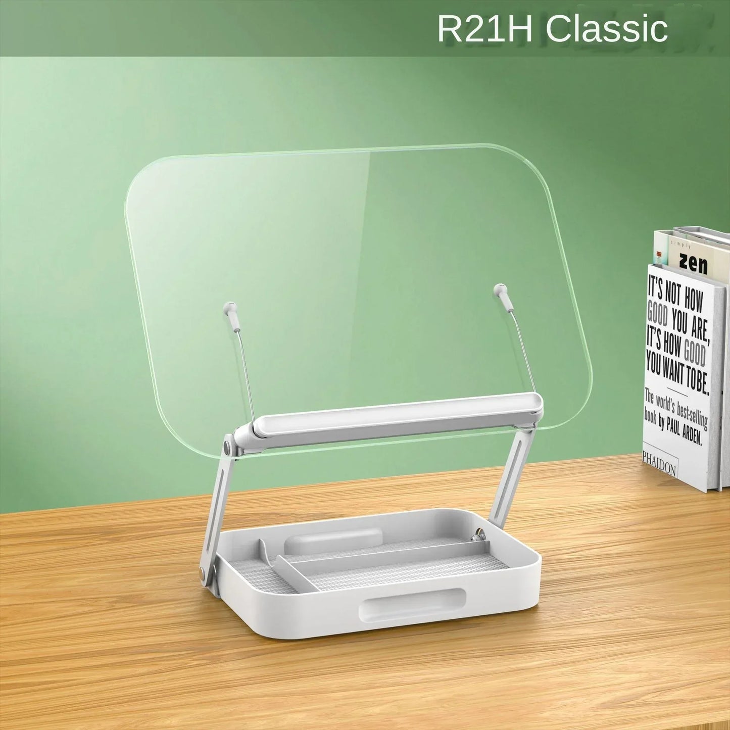 NEW Book Stand for Reading Adjustable Book Holder with 360° Rotating Base Elastic Page Clips Foldable Desktop Riser Stand - Urbizia