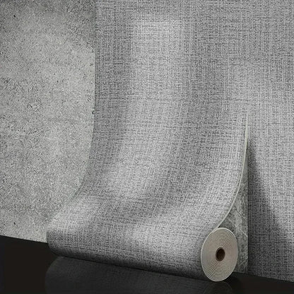 50cm Self-Adhesive Foam Wall Panel Wide 3D Linen PVC Texture Waterproof Soundproof Removable for Living Room Bedroom Home Decor