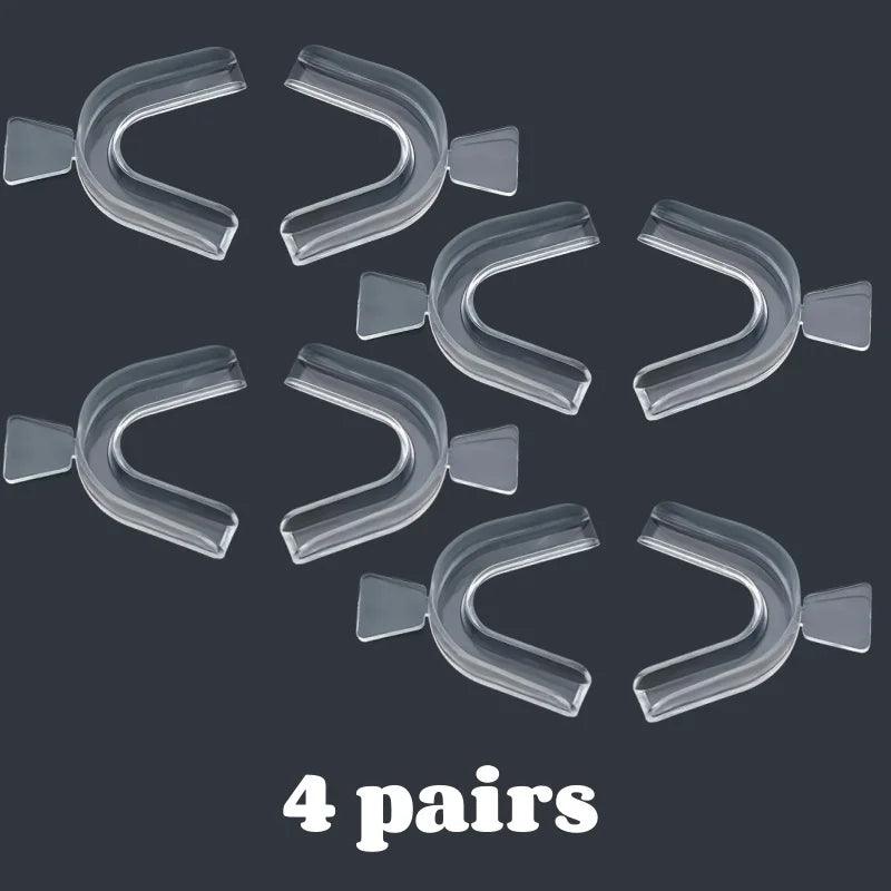 1-4pair Unisex Teeth Aligner Silicone Invisible Dental Orthopedic Tray for Whitening Straightening Nighttime Use Teeth Care Tool