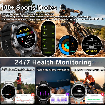 New GPS Track Smart Watch Men AMOLED Screen Outdoor Sports Fitness Heart Rate Compass IP68 Waterproof Bluetooth Call Smart Watch