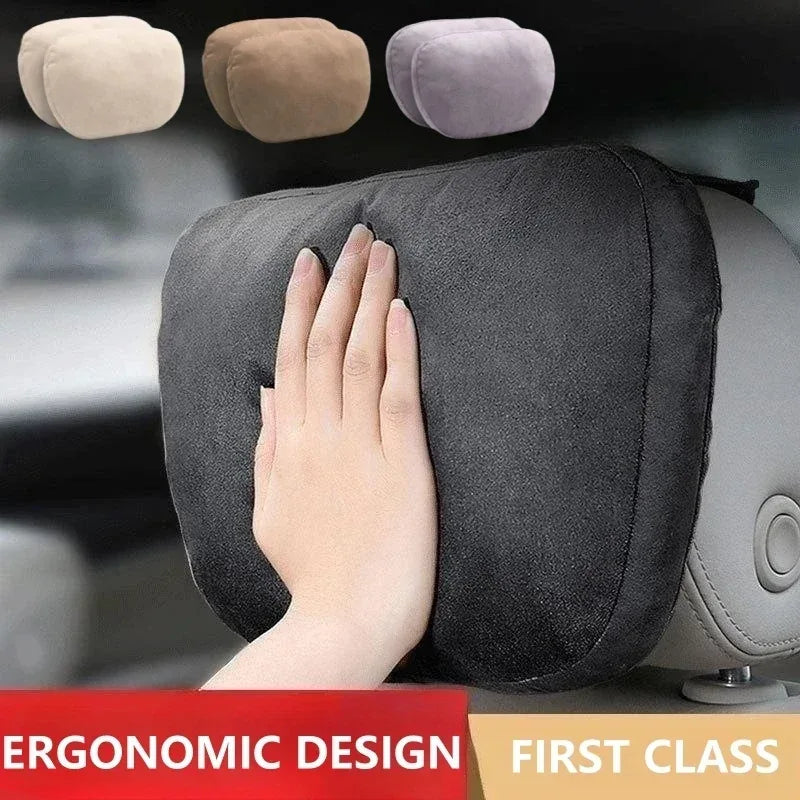 Luxury Car Headrest Neck Support Pillow – Universal Adjustable Cushion - Urbizia