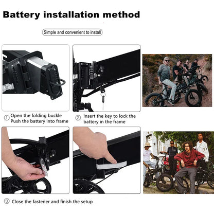 For Engwe EP-2 Pro Engine X Engine Pro Foldable E-bike Battery 48V 17.5Ah 16Ah 13Ah Replacement Battery MATE X Ginghma R7 Pro