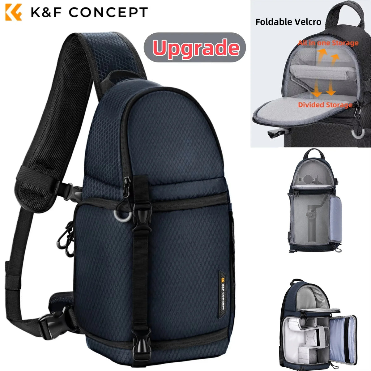 K&F CONCEPT Camera Bag Photography Backpack 10L Waterproof Camera Sling Backpack DSLR/SLR Camera Case For Sony DJI Fuji Bags