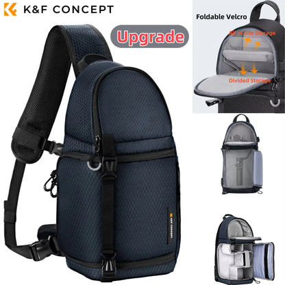 K&F CONCEPT Camera Bag Photography Backpack 10L Waterproof Camera Sling Backpack DSLR/SLR Camera Case For Sony DJI Fuji Bags