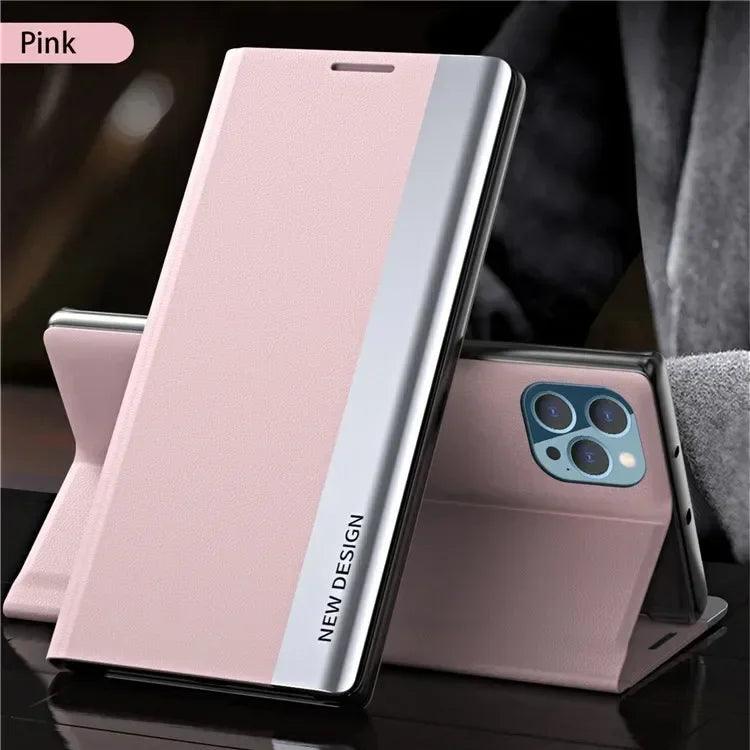 Flip Leather Bracket Case for Samsung Galaxy
