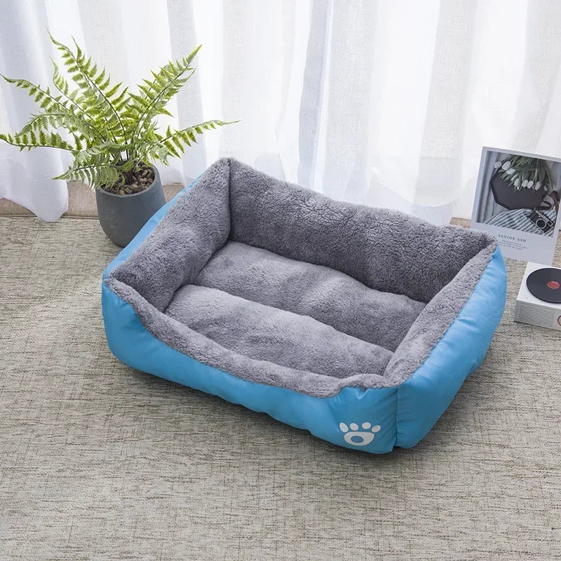 Color Square Winter Soft Warm House for Dog Bed for Dog Mat Waterproof Cat Bed Pet Bed for Large Medium Small Dog House - Urbizia