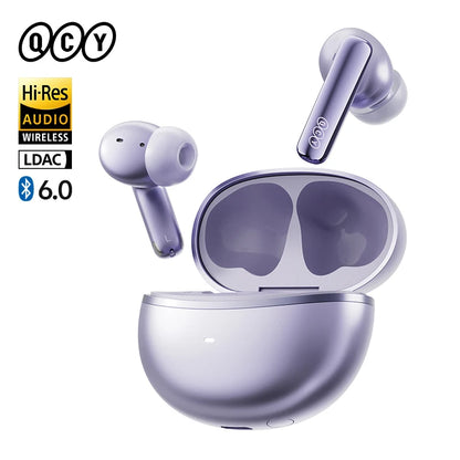 Ship From ES/PL/BR QCY HT18 Wireless Earphones Bluetooth 6.0 MeloBuds N70 Adaptive Hybrid ANC 6 Mics LDAC Hi-Res Audio Earbuds