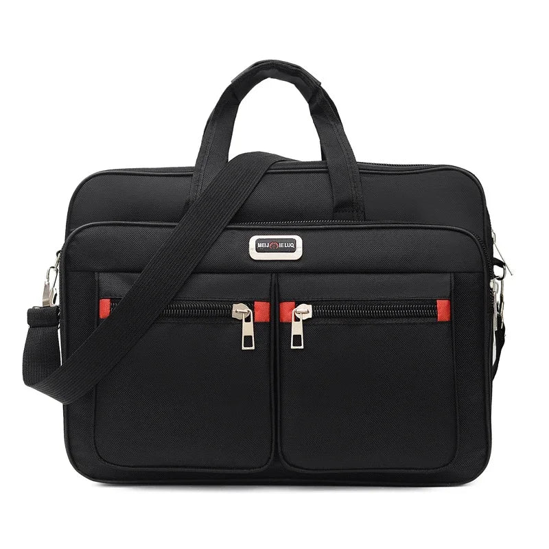 15.6 Inch Business Laptop Bag Oxford Cloth Multi‑Pocket Briefcase, Shoulder Messenger Handbag for Office Travel
