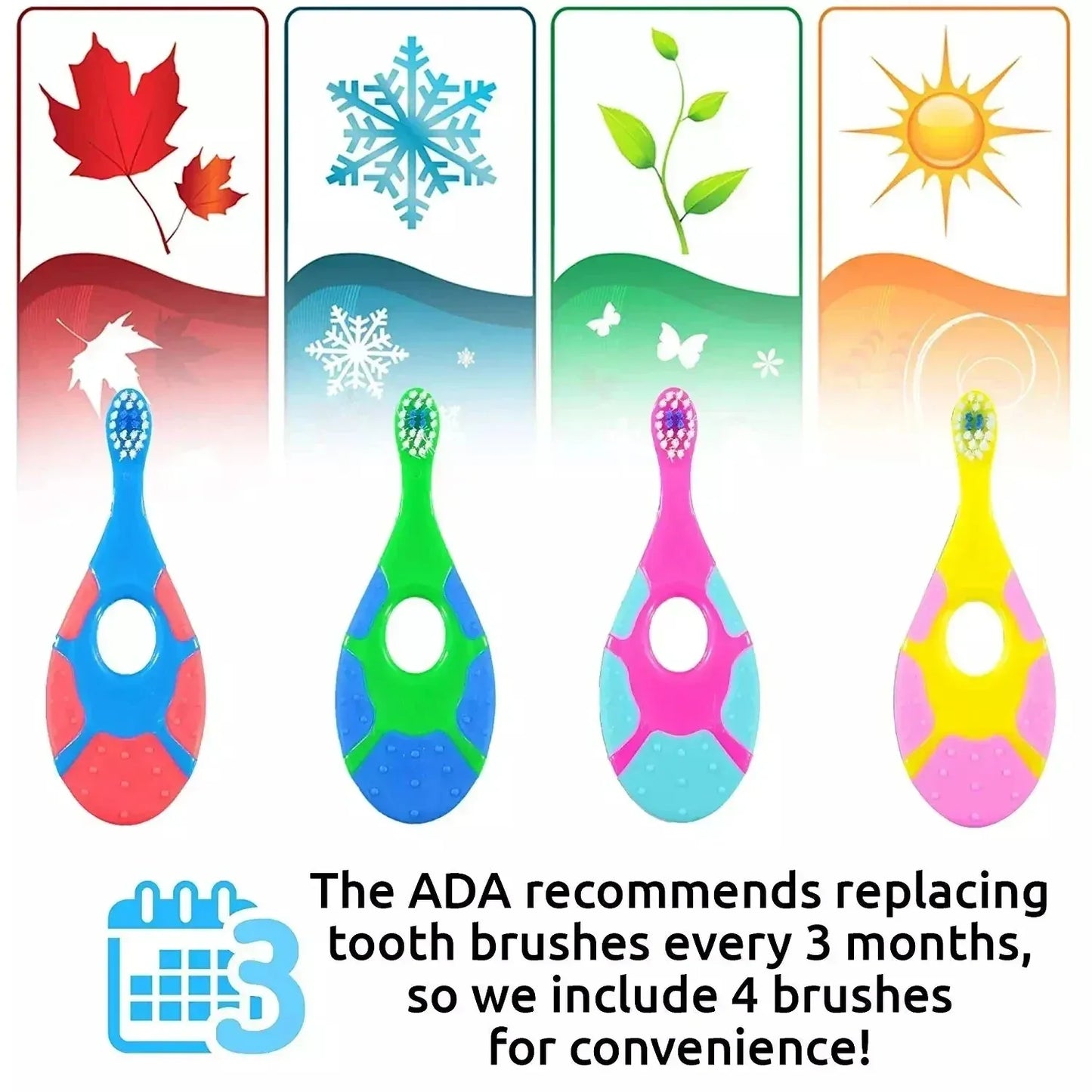 2PCS KidsToothbrush Children With Soft Bristles BPA-Free Toddler Toothbrush Training Deciduous Teeth Toothbrush - Urbizia