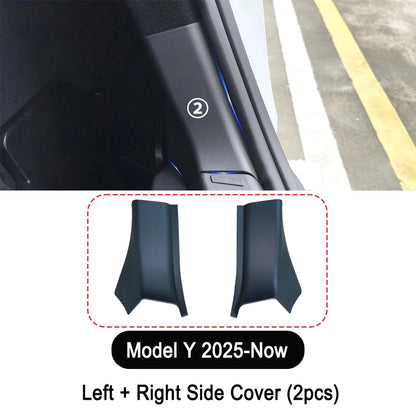 USVOTOV for Tesla Model Y Juniper Launch Model 3 2025 2026 Trunk Sill Guard Cargo Mat Rear Bumper Protector TPE Pads Accessories