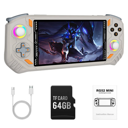 AISLPC RG52 MINI Handheld Game Console 5.5" IPS Screen 2.4G WIFI 22000+Games RK3562 Dual System Portable Handheld Video Player