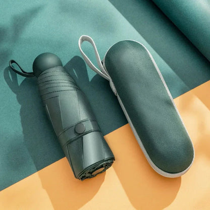 Ultralight And Compact Portable Capsule Umbrella UV Protection Umbrella Mini Five-fold Umbrella