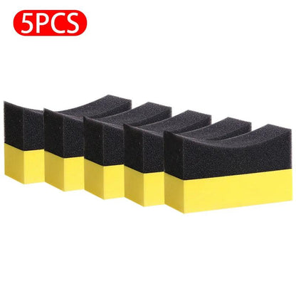 U-Shape Car Tyre and Wheel Cleaning Sponge Set – 5 or 10 Pcs