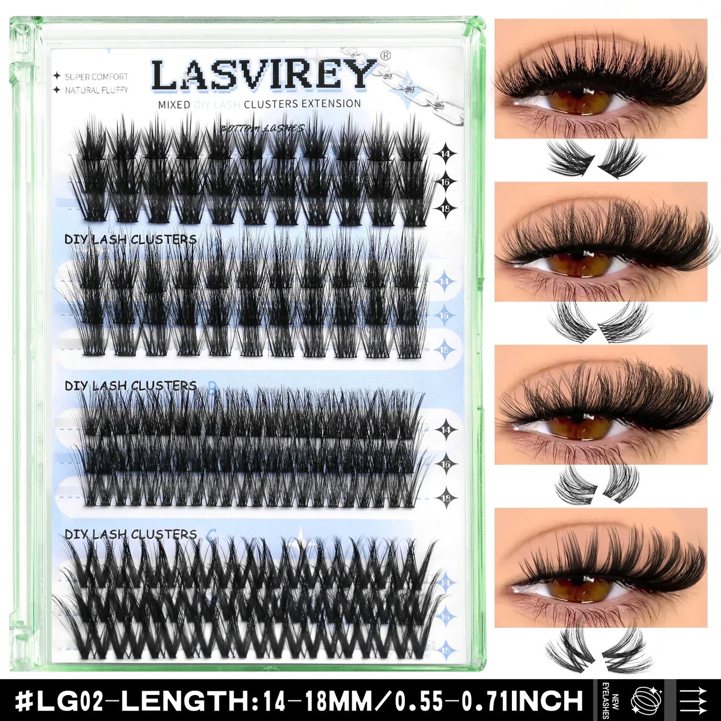DIY Lash Cluster Kit 4-in-1 Fluffy Extensions