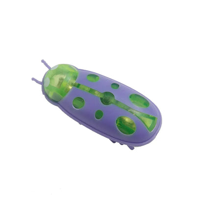 Mini Electric Bug Pet Dog Cat Toy Interactive Cute Ladybird Beetle Animal Shape Cat Toys Walking Insect Cat Playing Supplies - Urbizia