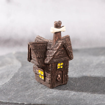Miniature Halloween Resin Figurines – 3D Horror Raven, Tombstone, Ghost & Skull Ornaments