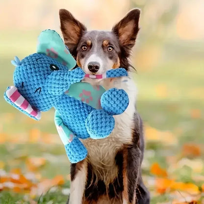 Dog Chew Toy Cute Animals Bite Resistant Interactive Squeaky Puppy Toy Teeth Cleaning Pet Plush Toy Pet Supplies - Urbizia