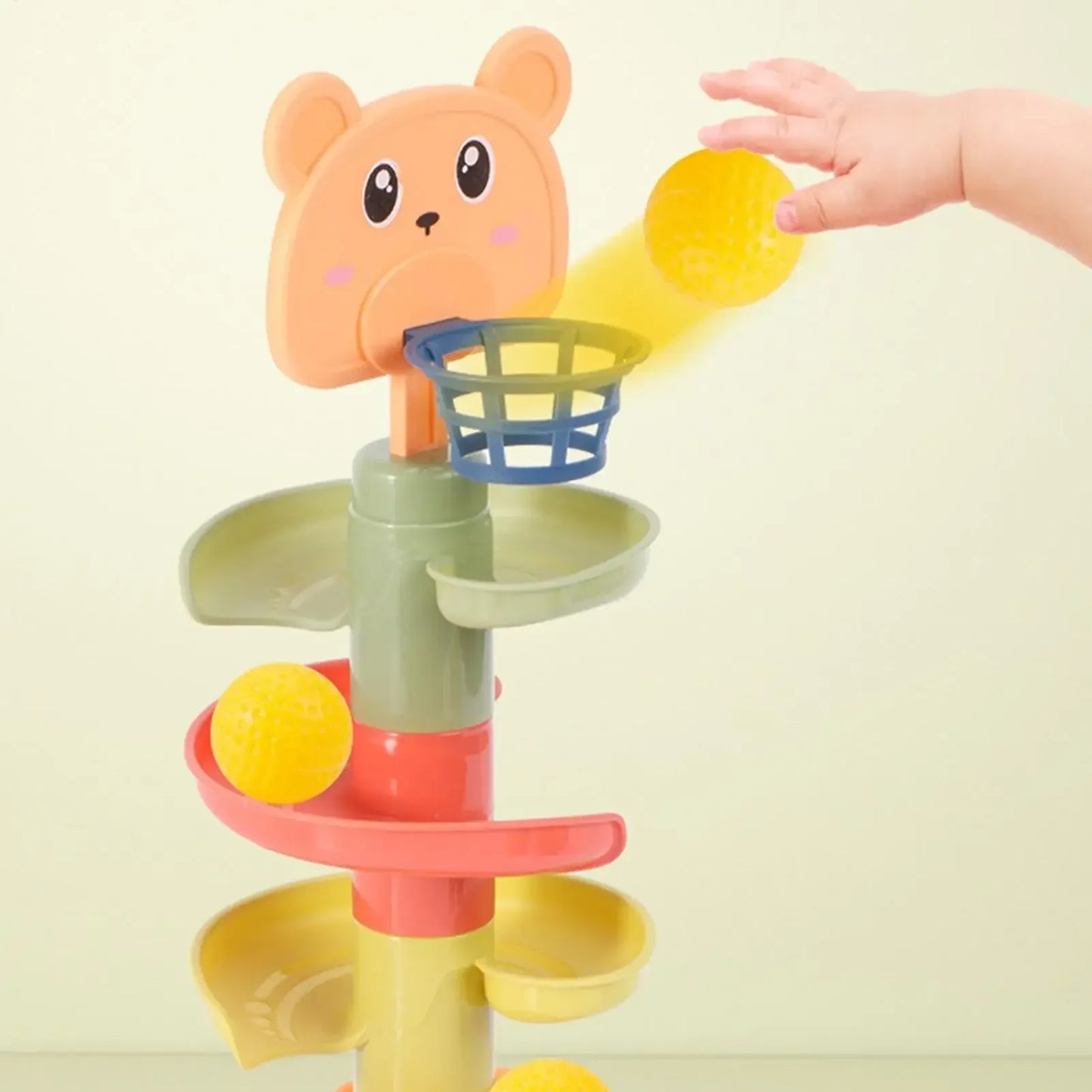 Montessori Sensory Toy – Track Rolling & Push Pop Ball Game - Urbizia