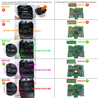 eXtremeRate RISE4 Plus MAX Remappable Back Button Kit w/Clicky Trigger Stop & Rubberized Grip for ps5 Controller BDM-030 040 050