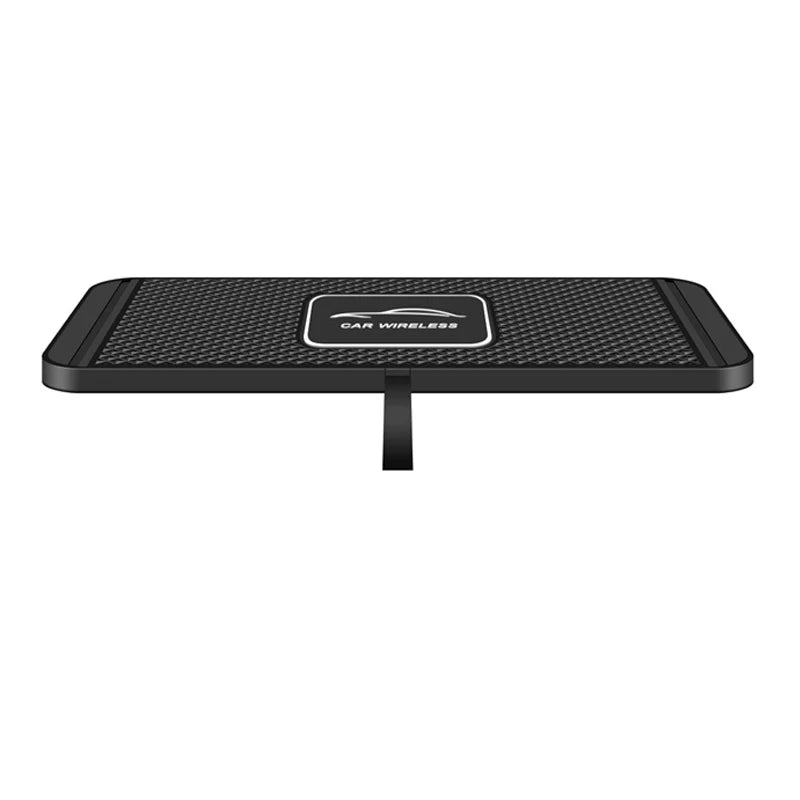 Car Wireless Charger Mat Silicone Non-Slip Pad for iPhone 17 16 15 14 Pro Max Samsung Car Wireless Phone Charger Fast Charging