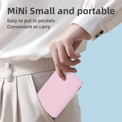 Mini 5000mAh Portable Power Bank With Built-in LED Digital Display, 1 USB-A Port and 3 Integrated Charging Cords, Ultra Compact External Battery Pack, Support Multiple Devices Simultaneous Charging Compatible With  Android Sm