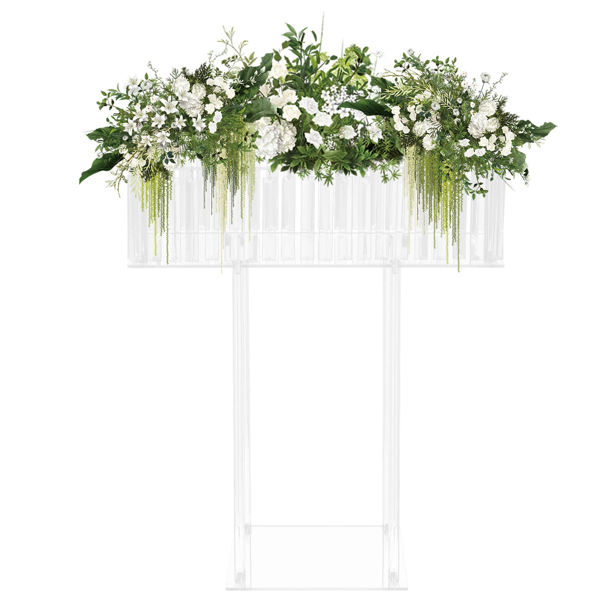 Crystal Flower Stand Clear Wedding Flowers Display Racks Crystal Floral Centerpiece for Wedding Decorations, Parties 60*20*78cm