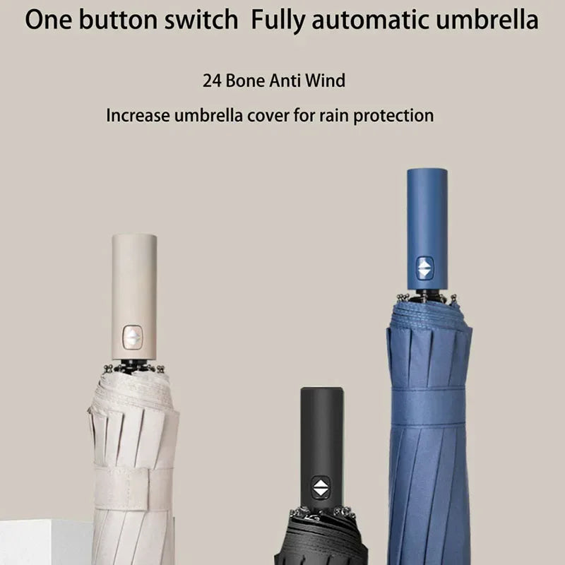 24-Bone Reinforced Windproof Umbrella – Men & Women - Urbizia