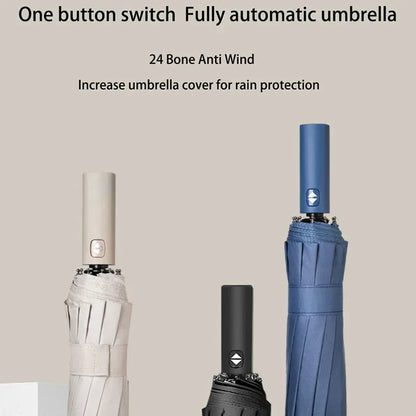 24-Bone Reinforced Windproof Umbrella – Men & Women - Urbizia