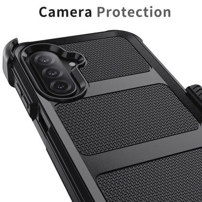 For Samsung Galaxy A06/A16/A26/A36/A56/A07 4G/A17 5G Phone Case Rugged Shockproof Heavy Duty Dual Layers Cover Black With Clip