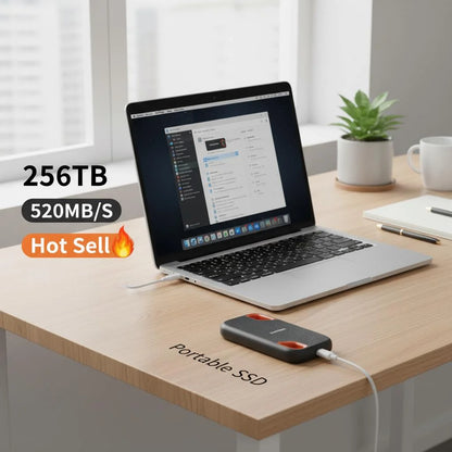 256TB External SSD Portable Solid State Drive 1TB Hard Drive Small Body Big Performance Basic Daily Storage