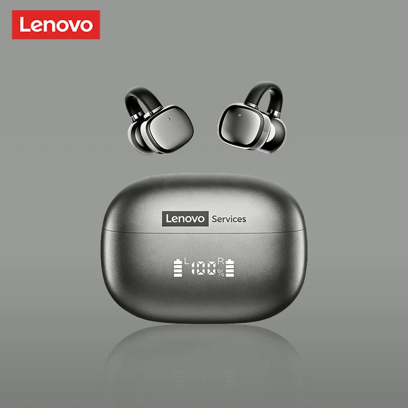 Lenovo RS119 Pro Ear Clip Earbuds Stable Open Ear Wireless Earphones Bluetooth 6.0 Clip On Sports Headphones LED Power Display