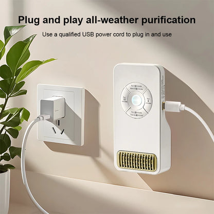 1PC, Smart Home Air Purifier, Built-in Sensor, Automatically Stops Working, Runs Without Maintenance, USB Plug-In Use, High Powe