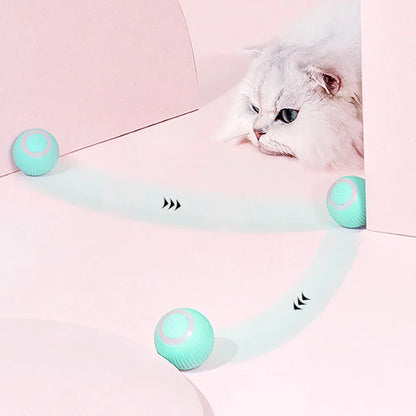 Smart Cat Toys Automatic Rolling Ball Electric Cat Toys Interactive for Cats Training Self-moving Kitten Toys for Indoor Playing - Urbizia