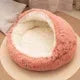 2 in 1 Soft Plush Pet Bed 50CM with Cover Round Cat Bed Pet Puppy Mattress Warm Cat Dog Sleeping Nest Cave for Small Dogs Mats - Urbizia