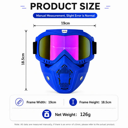 Dustproof Motocross Glasses Adjustable Motorcycle Goggles Breathable Full Face Protective Motorbike Dirt Bike Off-road Mask