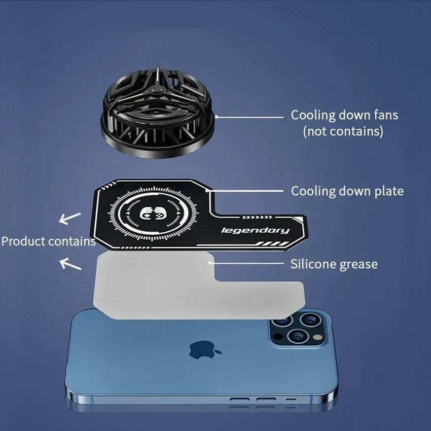 Magnetic Phone Cooling Plate Heat Sink Sticker for Gaming Phones