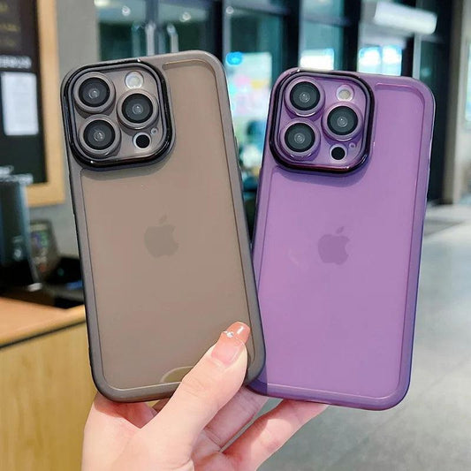 Clear Silicone Camera Protection Case for iPhone Series