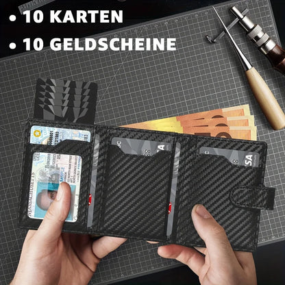 Men's Wallet with Coin Case RFID Protection Slim Wallet Card Wallet Small Credit Cards Credit Card Wallet